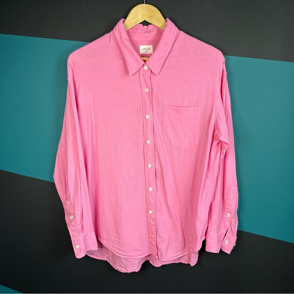 Wilfred Bright Pink Button-Down Shirt Women’s 2XS Coastal Preppy